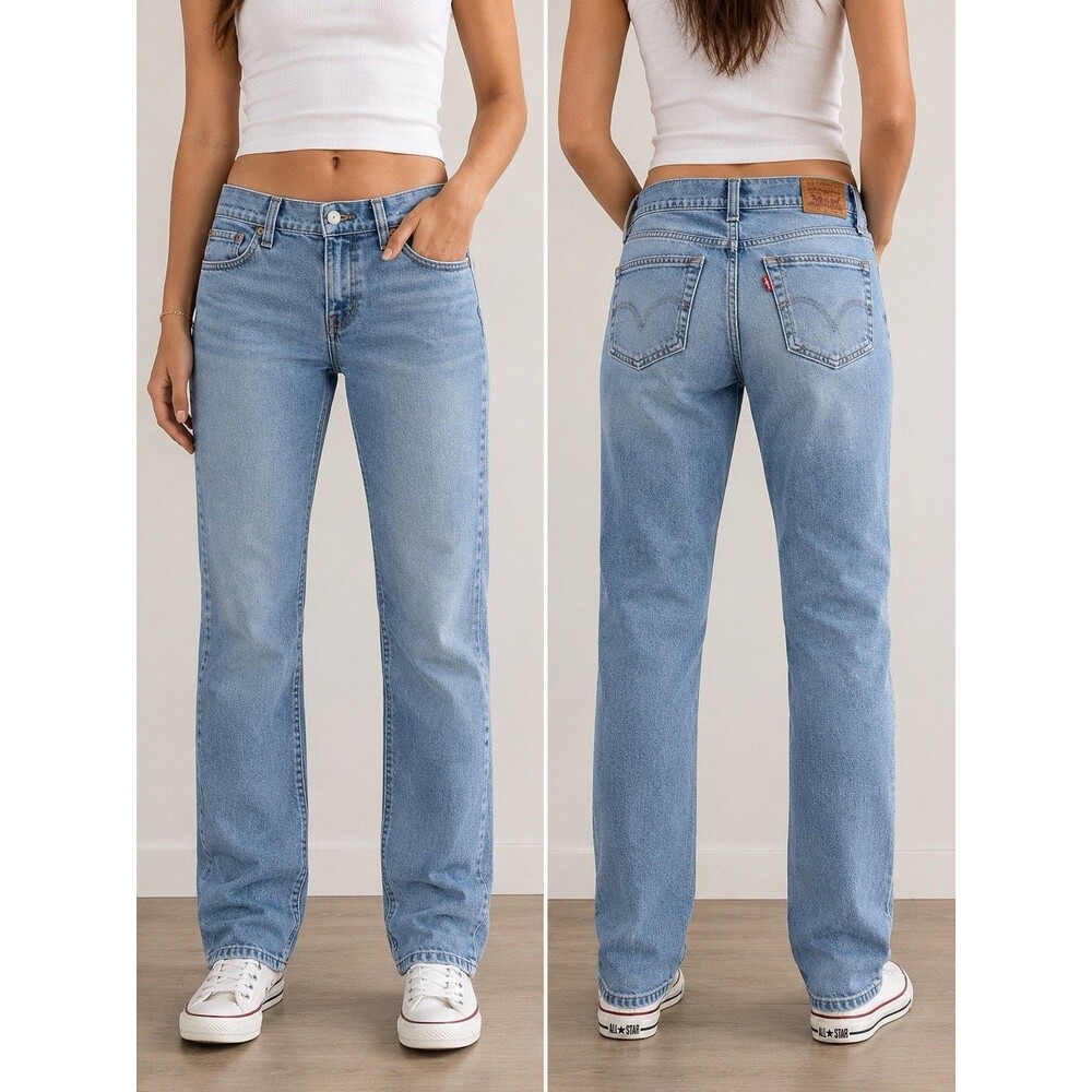 Levi’s 504 Slouch Straight Jeans Junior’s 9M (JR) Light Wash Stretch Denim 28x32